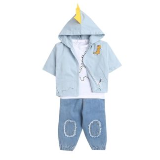 Hopscotch Boy's Cotton Printed Clothing Set