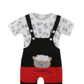 babeezworld Dungaree for Boys & Girls Casual Printed Pure Cotton